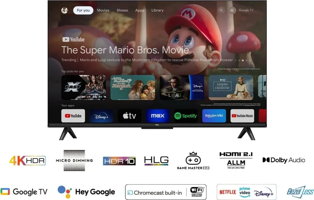 Televizor LED TCL 43P655, 43", 4K Ultra HD, Google TV, i zi - 9