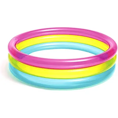 57104 RAINBOW BABY POOL, Ages 1-3 , 86x25cm - 1