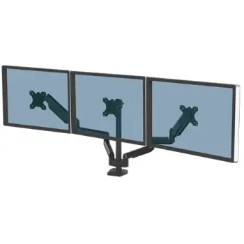 Mbajtëse për monitor Fellowes Platinum Monitor arm triple incl. 2x USB-A port, e zezë
