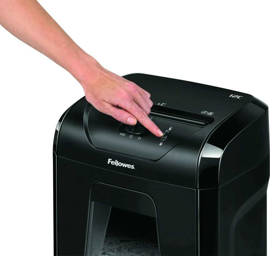 Shredder Fellowes Powershred 12C, Cross shredding, 19 L, 22.5 cm, e zezë - 4