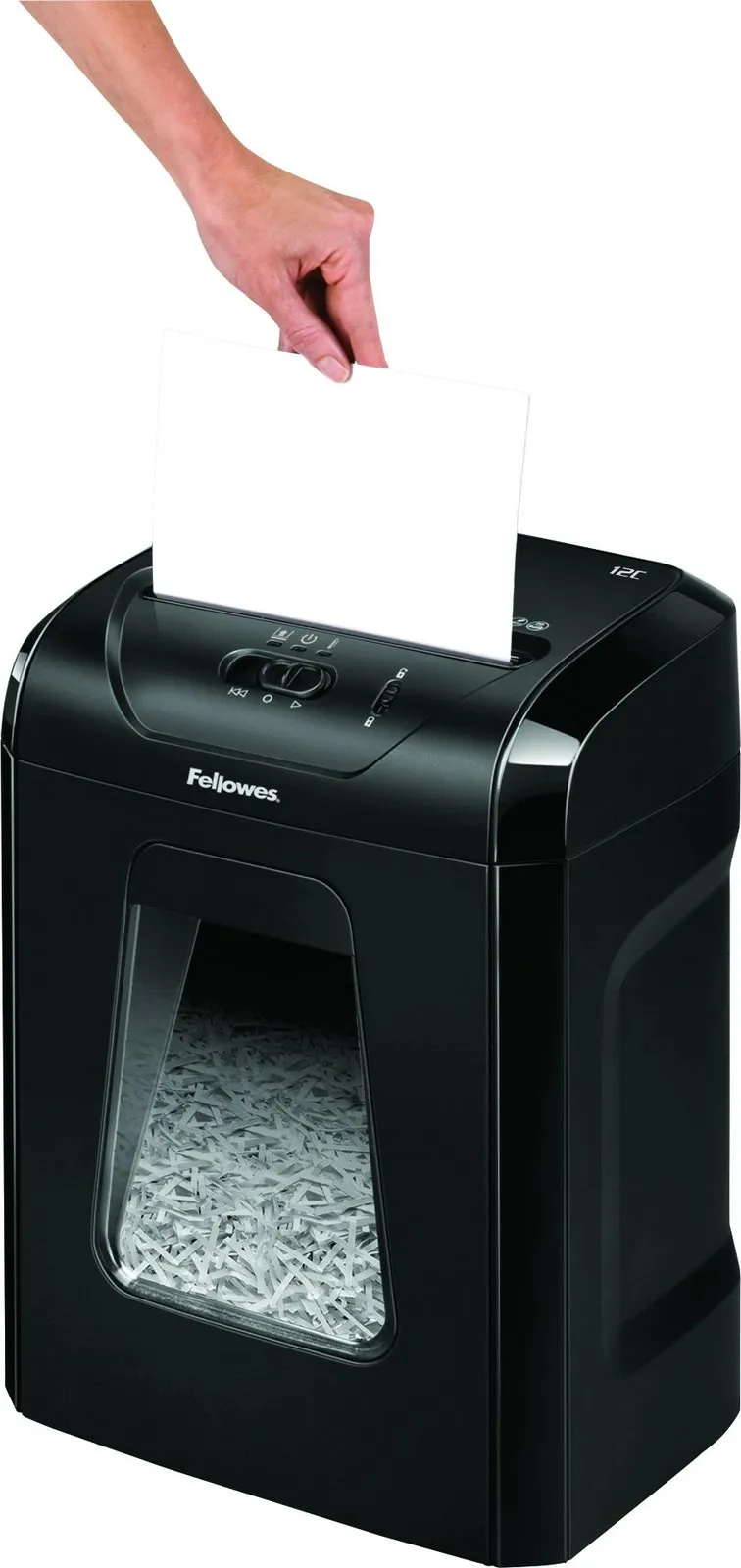 Shredder Fellowes Powershred 12C, Cross shredding, 19 L, 22.5 cm, e zezë - 5