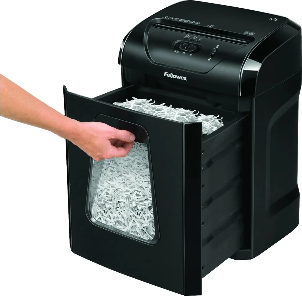 Shredder Fellowes Powershred 12C, Cross shredding, 19 L, 22.5 cm, e zezë - 6