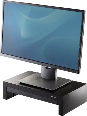 Stendë monitori Fellowes 8038101, me tavelinë magazinimi, për monitor 21", e zezë