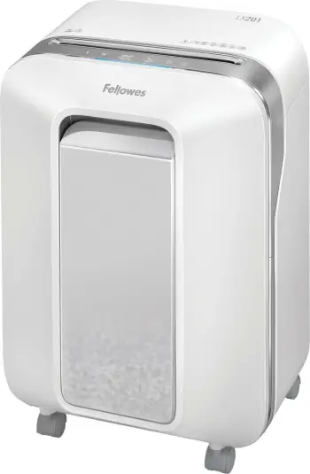 Shredder Fellowes Powershred LX201, Micro-cut, 22 L, e bardhë