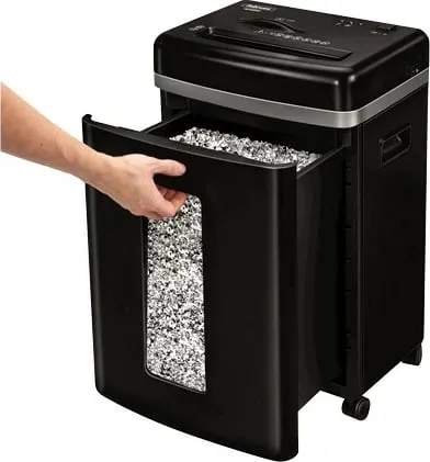 Shredder Fellowes Powershred 450M, micro-cut, 22L, 9 fletë, e zezë - 1