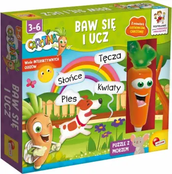 Set edukativ Lisciani Carotina Play and Learn, 8 kartela interaktive, me laps elektronik