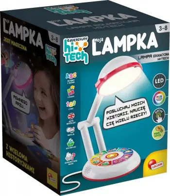 Llambë tavoline Lisciani My Lamp, edukative për fëmijë, me lojëra interaktive, e bardhë