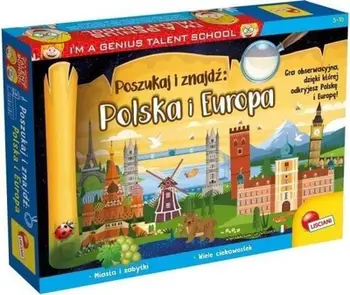 Loja shoqërore Lisciani I'm Genius Search and Find Poland and Europe, edukative, 3 6 lojtarë, shumëngjyrëshe