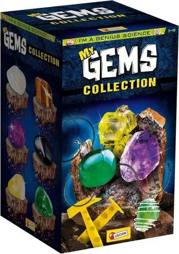 Set edukativ Lisciani I’m a Genius My Mineral Collection, për fëmijë 7+, me gur mineral, shumëngjyrësh