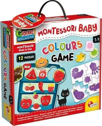 Lojë edukative Lisciani Montessori Baby Game with Colors, për fëmijë 1 4 vjeç, me ngjyra të ndryshme
