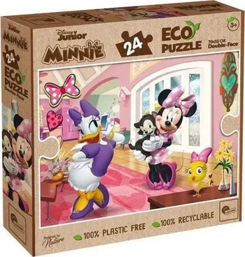 Puzzle Lisciani Disney Minnie Eco, 24 pjesë, me dy anë, shumëngjyrësh