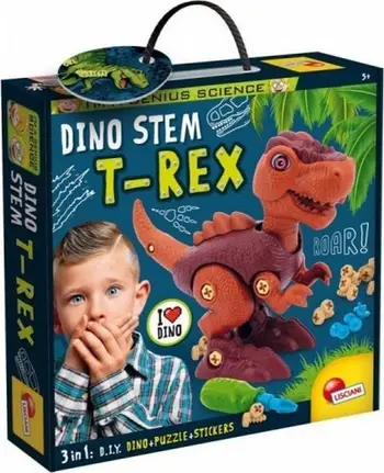 Lodër edukative Lisciani I’M A GENIUS Dino STEM T-Rex, set montimi, për fëmijë 5+