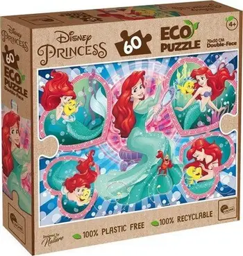 Puzzle Lisciani Disney The Little Mermaid, 60 pjesë, me dy anë, shumëngjyrëshe