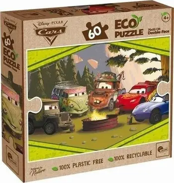 Puzzle Lisciani Disney Cars Eco Double Sided, 60 pjesë, dyanshëm, shumëngjyrësh