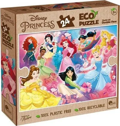 Puzzle Lisciani Disney Princess Eko, 24 pjesë, me dy anë - 1