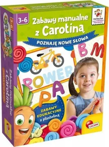 Set edukativ Lisciani Carotina Words, aktivitete manuale, +3 vjeç, shumëngjyrësh