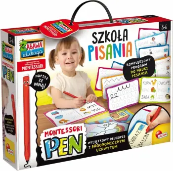 Set edukativ Lisciani Montessori Pen Writing School, 18 tabela, për shkrim
