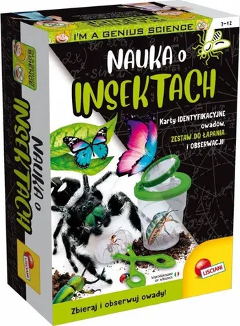 Set shkencor Lisciani Im a Genius Science of Insects, lojë edukative për insekte, për fëmijë