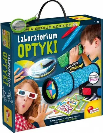 Set shkencor Lisciani Im a Genius Optics Laboratory, eksperimente optike, për fëmijë 7+