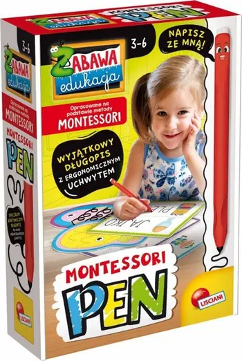 Set edukativ Lisciani Montessori Pen, 32 tabela, për fëmijë 3+
