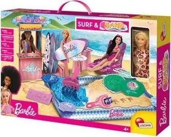 Set loje Lisciani Barbie Sand and Surf, kukull Barbie, rërë kinetike, shumëngjyrëshe