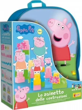 Çantë me blloqe për fëmijë Lisciani Peppa Pig, 36 copë