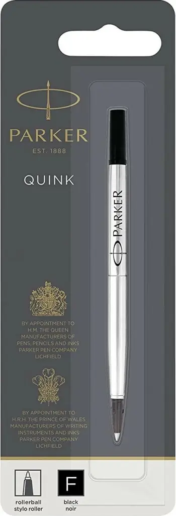 Rollerball pen Parker 1950321, ngjyrë e zezë/argjendtë, fine, 1 copë