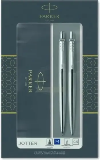 Set stilolaps & laps mekanik PARKER Jotter, çelik inox, argjend