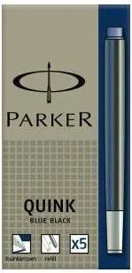 Fishekë boje Parker QUINK Long, 5 copë, blue black - 1