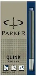 Fishekë boje Parker QUINK Long, 5 copë, blue black