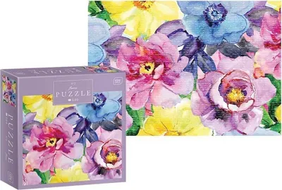 Puzzle Interdruk Flowers 2, 500 pjesë, 47 x 33 cm, shumëngjyrësh - 1