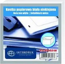 Bllok letrash për shënime Interdruk WIKR-093121, 8.5 x 8.5 x 3.5cm, i bardhë