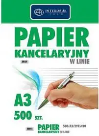 Letër zyre me rreshtim Interdruk, A3, 500 fletë