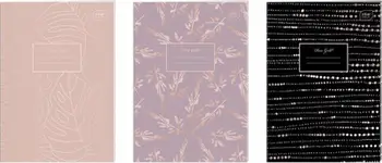 Fletore Interdruk Notebook A4, 60 fletë me katrorë, set 5 copë, rozë metalike