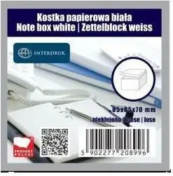 Letra ngjitëse Interdruk, 85x85x70 mm, të bardha
