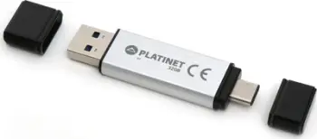Flash drive PLATINET USB 3.0 + Type-C 32GB [45454], argjend