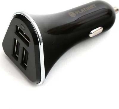 Përshtatës Platinet, 3x USB-A, 5.2 A, i zi - 1