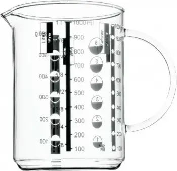 Gotë matëse WMF Gourmet Messbecher 1L xham