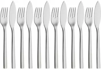 Set takëmesh peshku WMF Nuova 12 copë, çelik inox