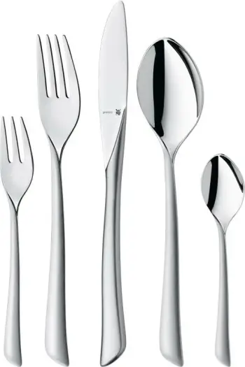 Set takëmesh, WMF, Virginia 4200 (11 4200 6391), 66 copë, për 12 persona, çelik inox Cromargan protect, argjendtë