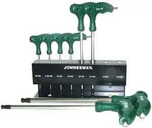 Set çelësash Allen të tipit T Jonnesway (H10MB08S), 2-10mm, 8 copë