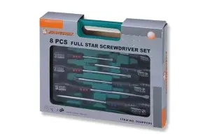 Set kaçavidash Jonnesway D04PP08S, 8 pjesë, krom-vanadium
