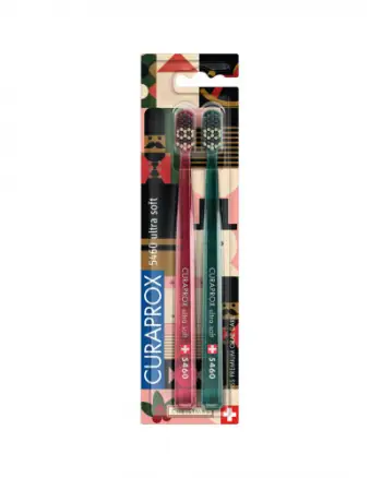 Set - brusha të dhëmbëve Curaprox 5460 Christmas Edition, 2 copë