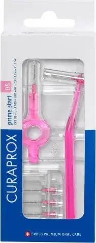 Furça ndërdhëmbore Curaprox Prime Start Handy CPS UHS 409 UHS 470, 0.8 - 3.2 mm, 5 copë, rozë