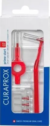 Furça ndërdhëmbore Curaprox Prime Start Handy, 5 copë, të kuqe