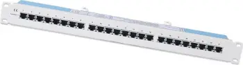 Patch panel Intellinet 503754, 1U, Cat5e STP, 24 porty RJ45, gri