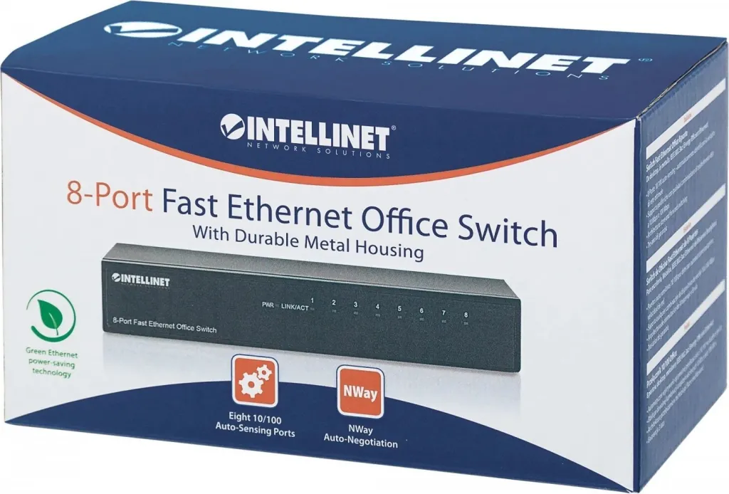 Switch Intellinet 523318, 8x RJ45 10/100Mbps - 7