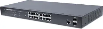 Switchi i Menaxhueshëm Intellinet, 16 portë PoE+ dhe 2 SFP