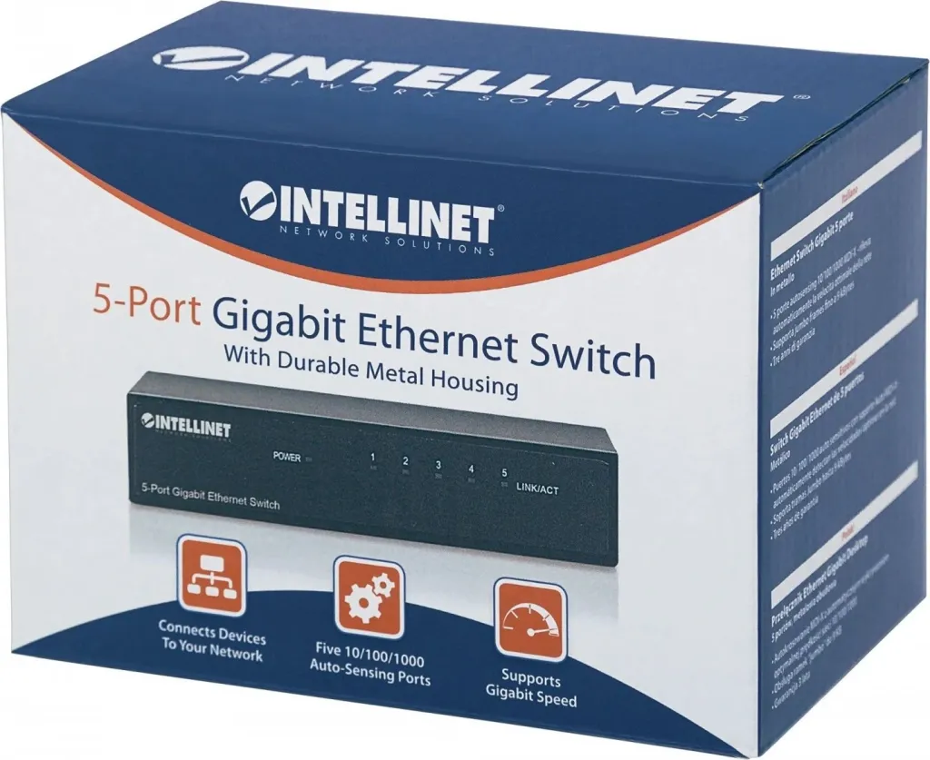 Switch Intellinet 530378, 5 portë Gigabit - 7