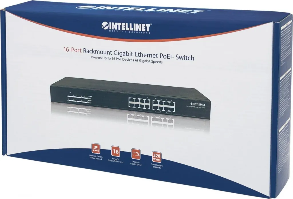 Switch Intellinet 560993, 16p Gigabit PoE - 3